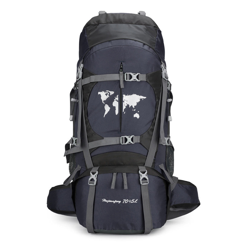 Climbing Bag, Professional Outdoor Large Capacity Backpack, Men's And Women's Hiking Off-road Backpack With Bracket, Travel Camping Backpack