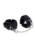 Edge Handcuffs with Chain Adjustable Black Bondage Restraints
