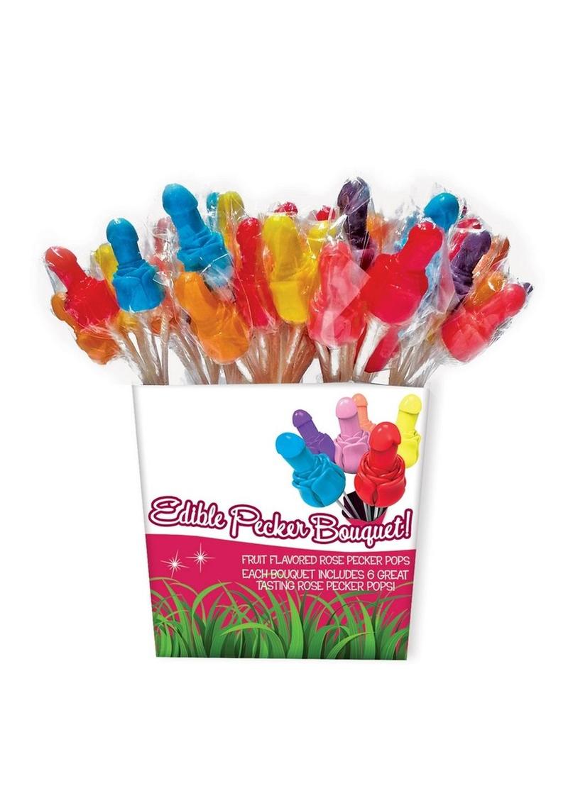 Edible Pecker Bouquet 6 Rose Pecker Pops