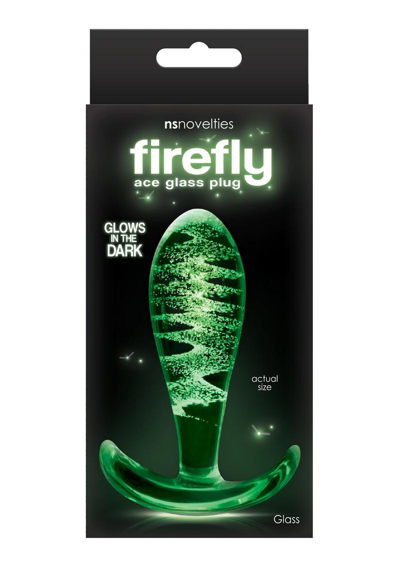 Firefly Ace Glass Plug Glow in the Dark Butt Plug
