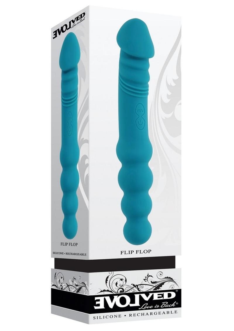 Evolved Flip Flop Rechargeable Silicone Dual-End Vibrator