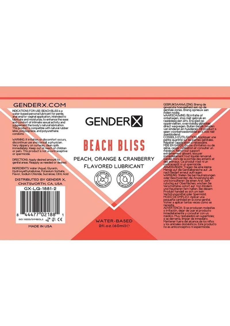 GenderX Beach Bliss Peach Orange And Cranberry Flavored Lubricant
