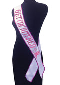 Gettin Hitched Bride Party Sash Bridal Boots Design