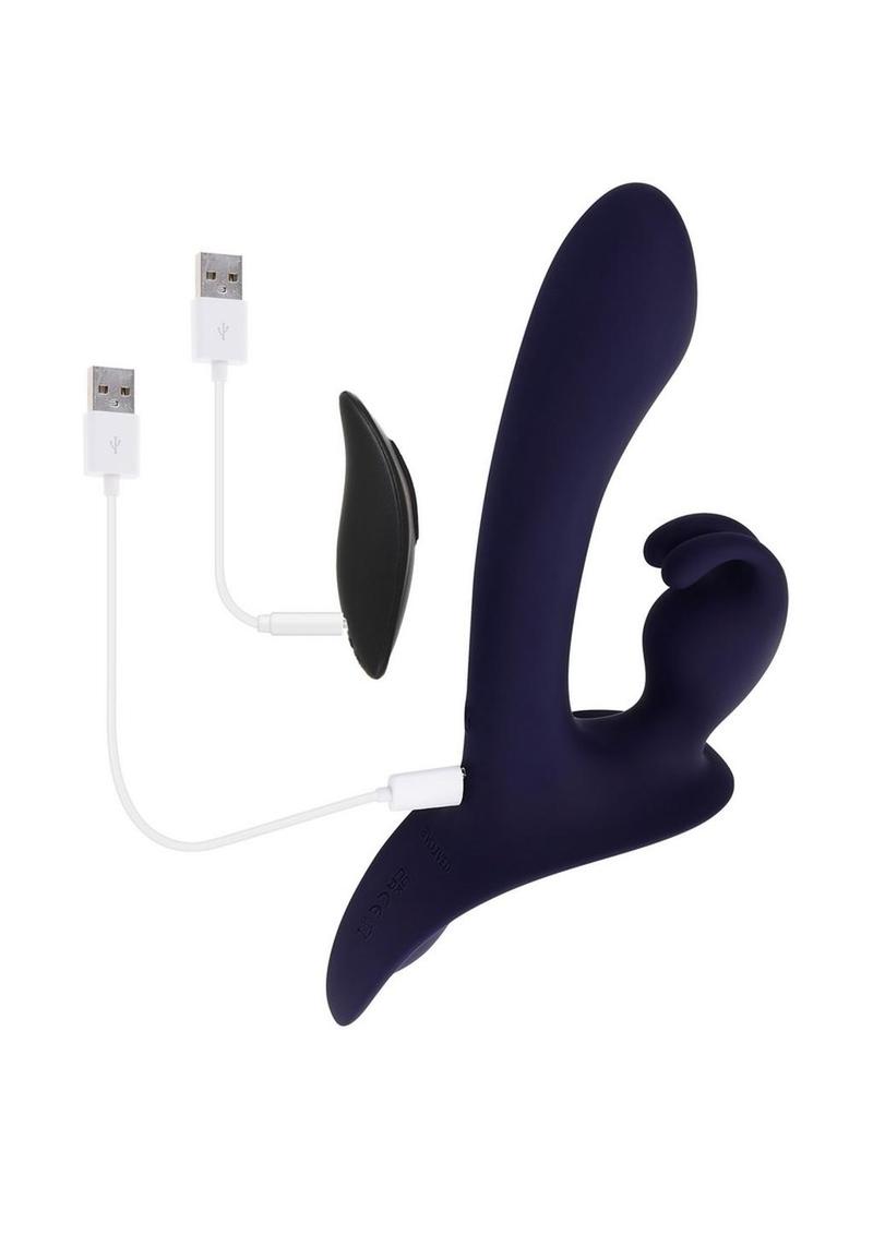 Giving Vibes Silicone Triple Stimulation Strap-On