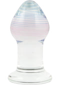 Gläs 3.25 Inch Amethyst Rain Hand Blown Glass Butt Plug