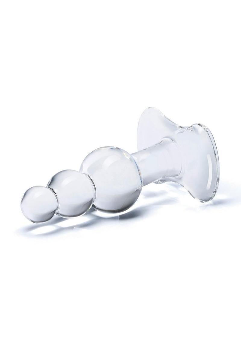 Gläs 4 Inch Beaded Hand Blown Glass Butt Plug