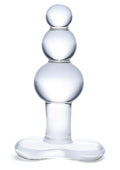 Gläs 4 Inch Beaded Hand Blown Glass Butt Plug