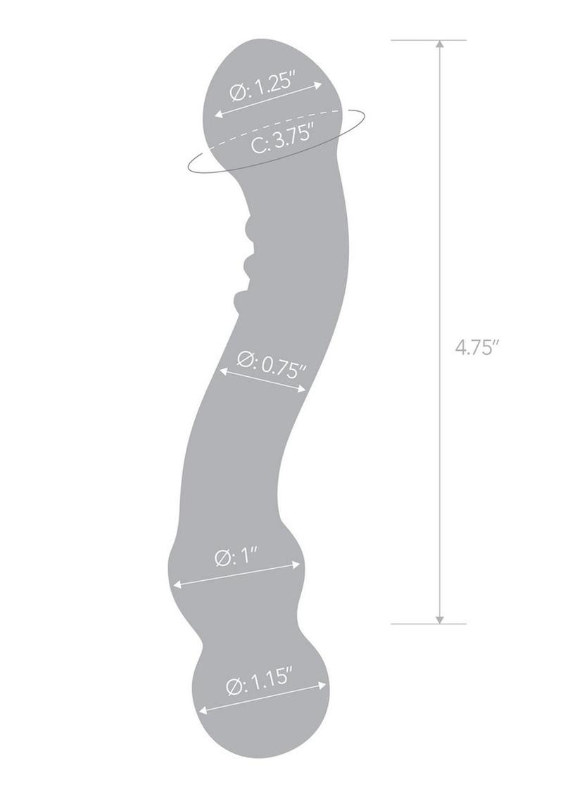 Glas Curved G Spot Glass Textured And Body-Safe Dildo
