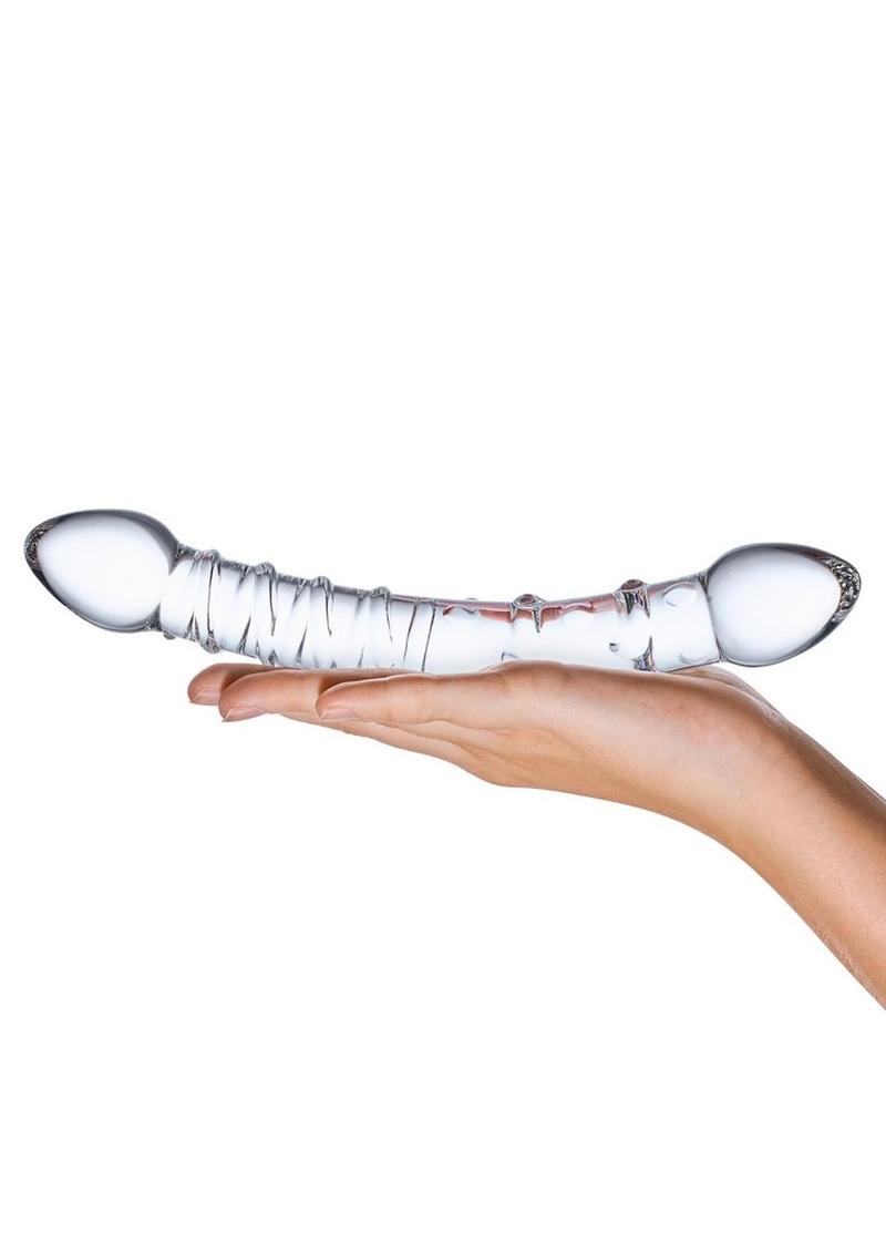 Glas Double Trouble Hand Blown Glass Dildo