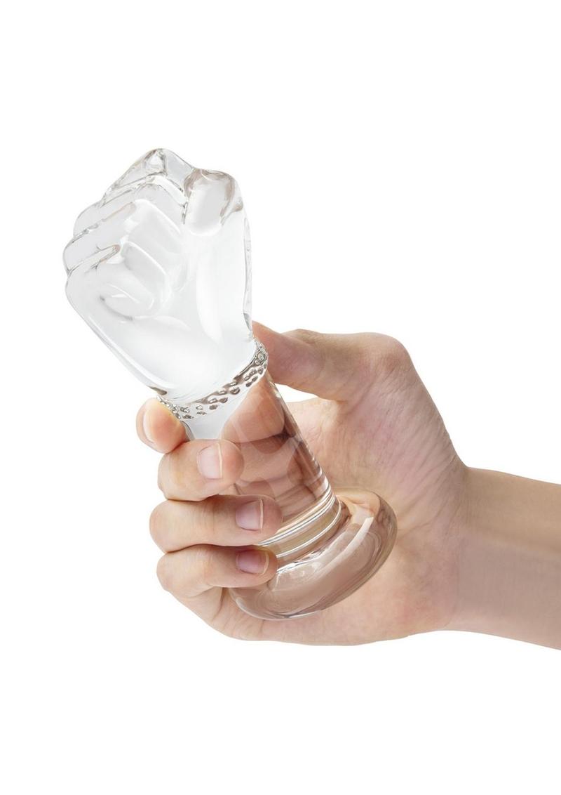 Glas 5" Glass Fist Butt Plug  Handblown With Satin Storage