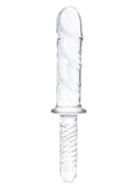 Glas Girthy Double-Ended Glass Cock with Handle