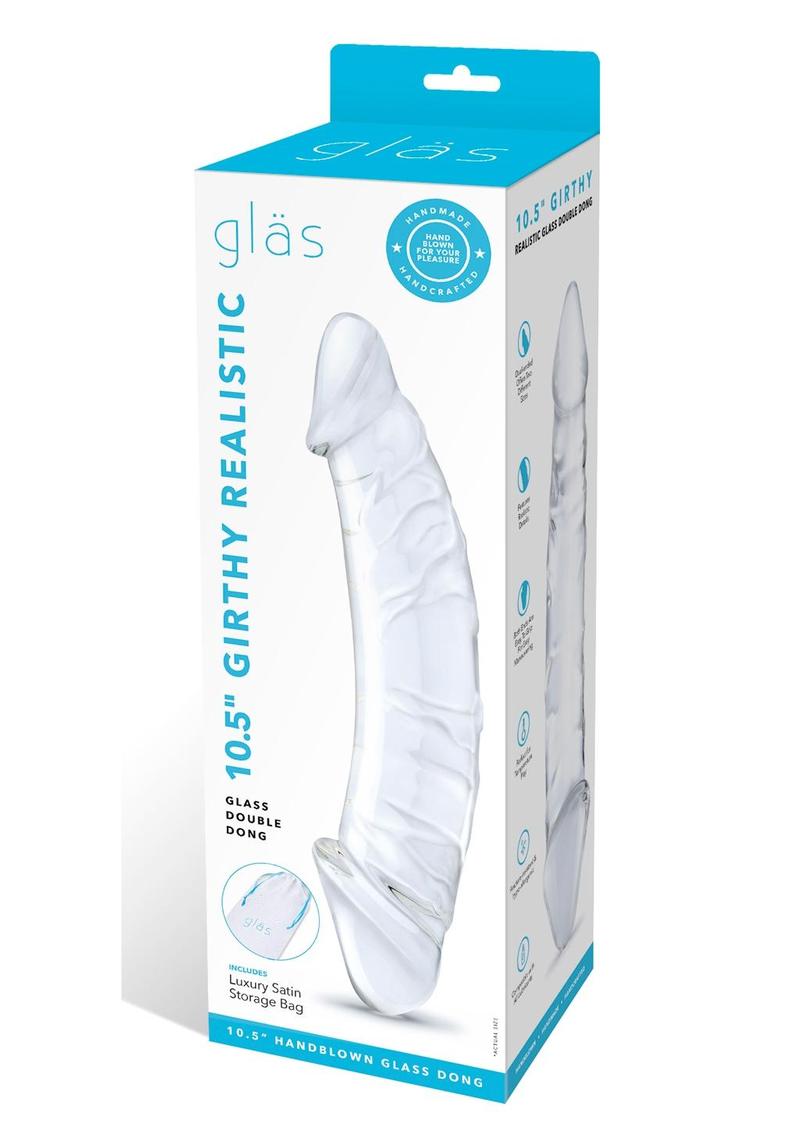 Glas Girthy Realistic Hand Blown Glass Double Dong