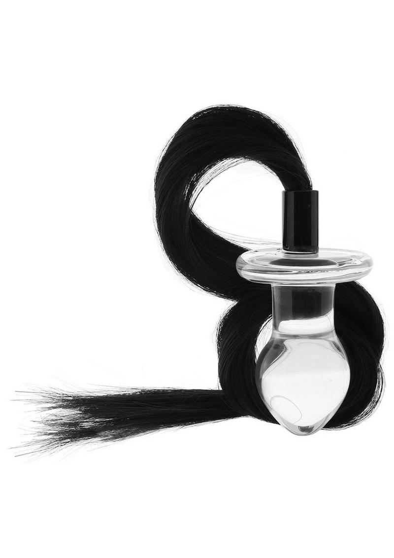 Gläs 3 Inch Horse Tail Hand Blown Glass Butt Plug