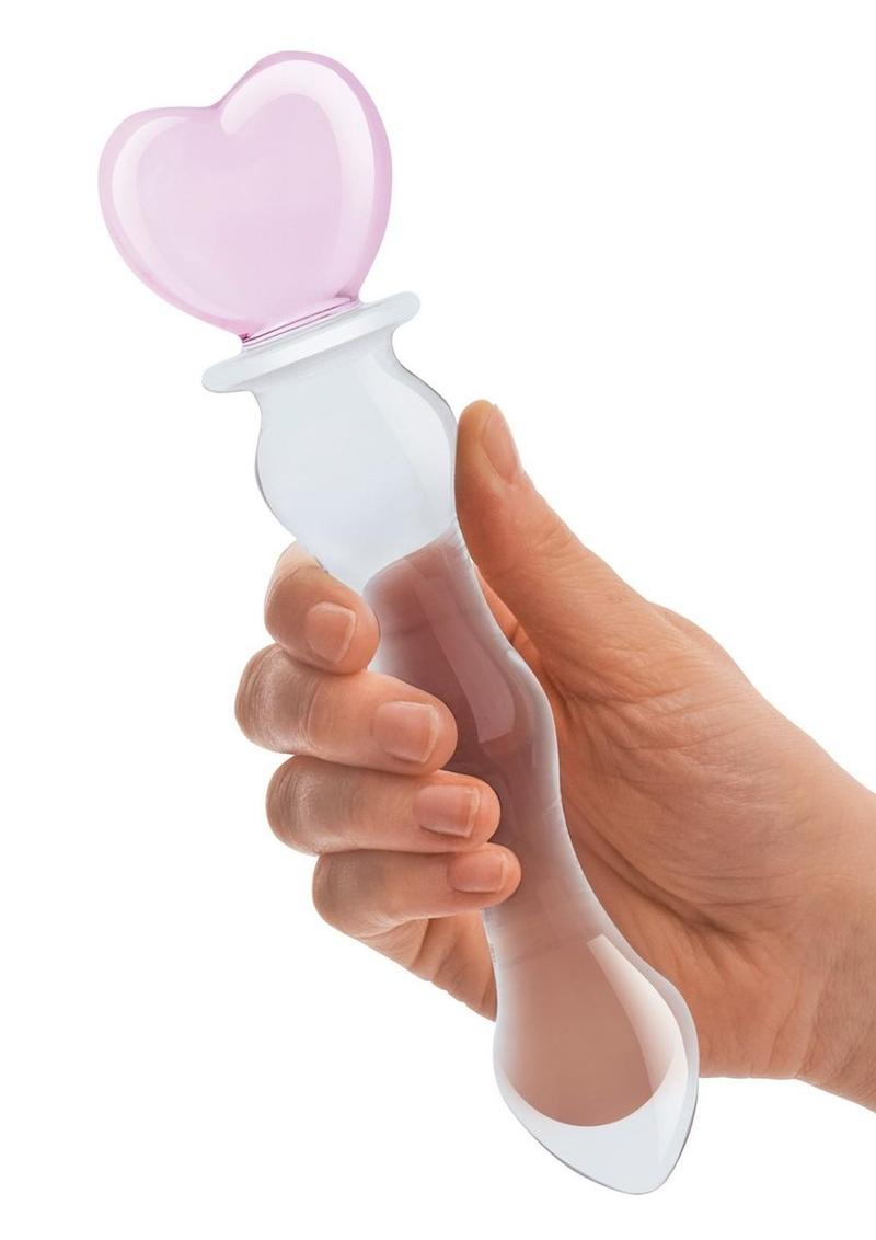 Glas Sweetheart Hand Blown Glass Dildo With Satin Storage Bag
