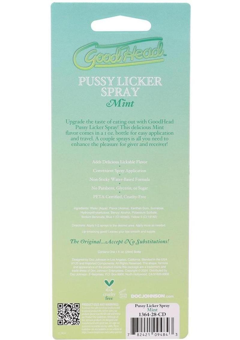 GoodHead Pussy Licker Spray Mint Flavor