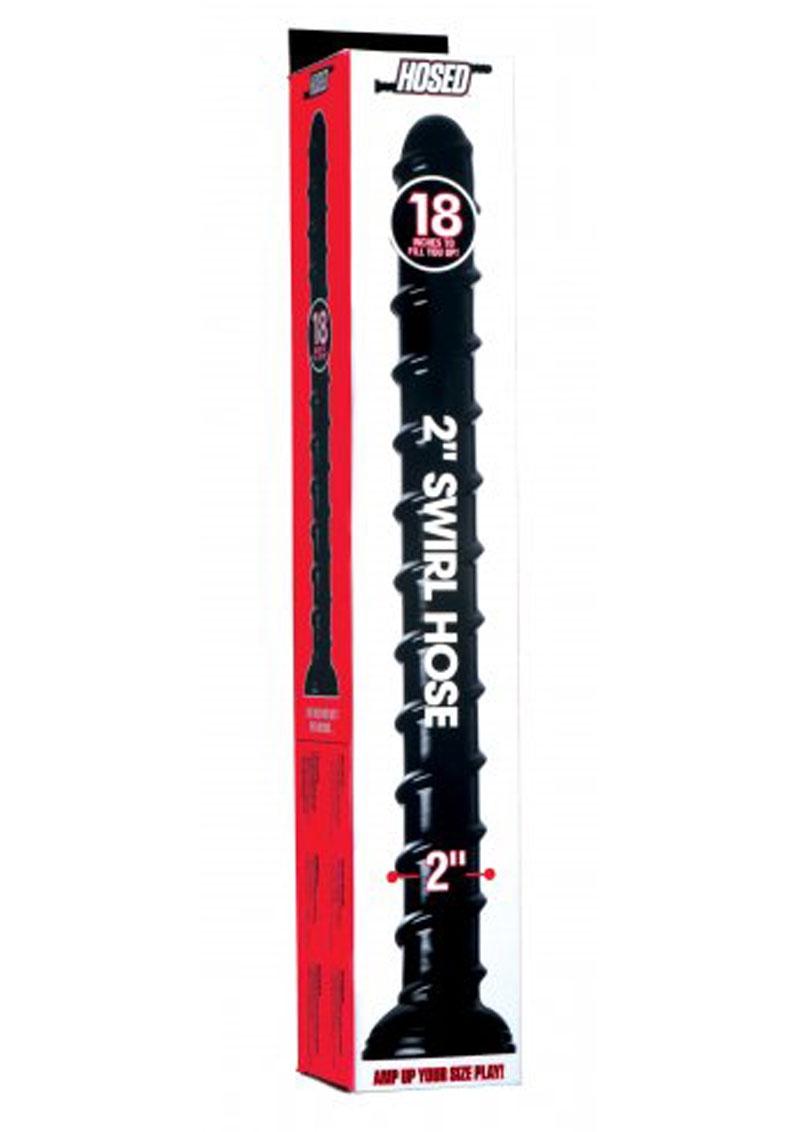 Hosed 2in Swirl Hose 18in Extra Long Textured Anal Depth Trainer