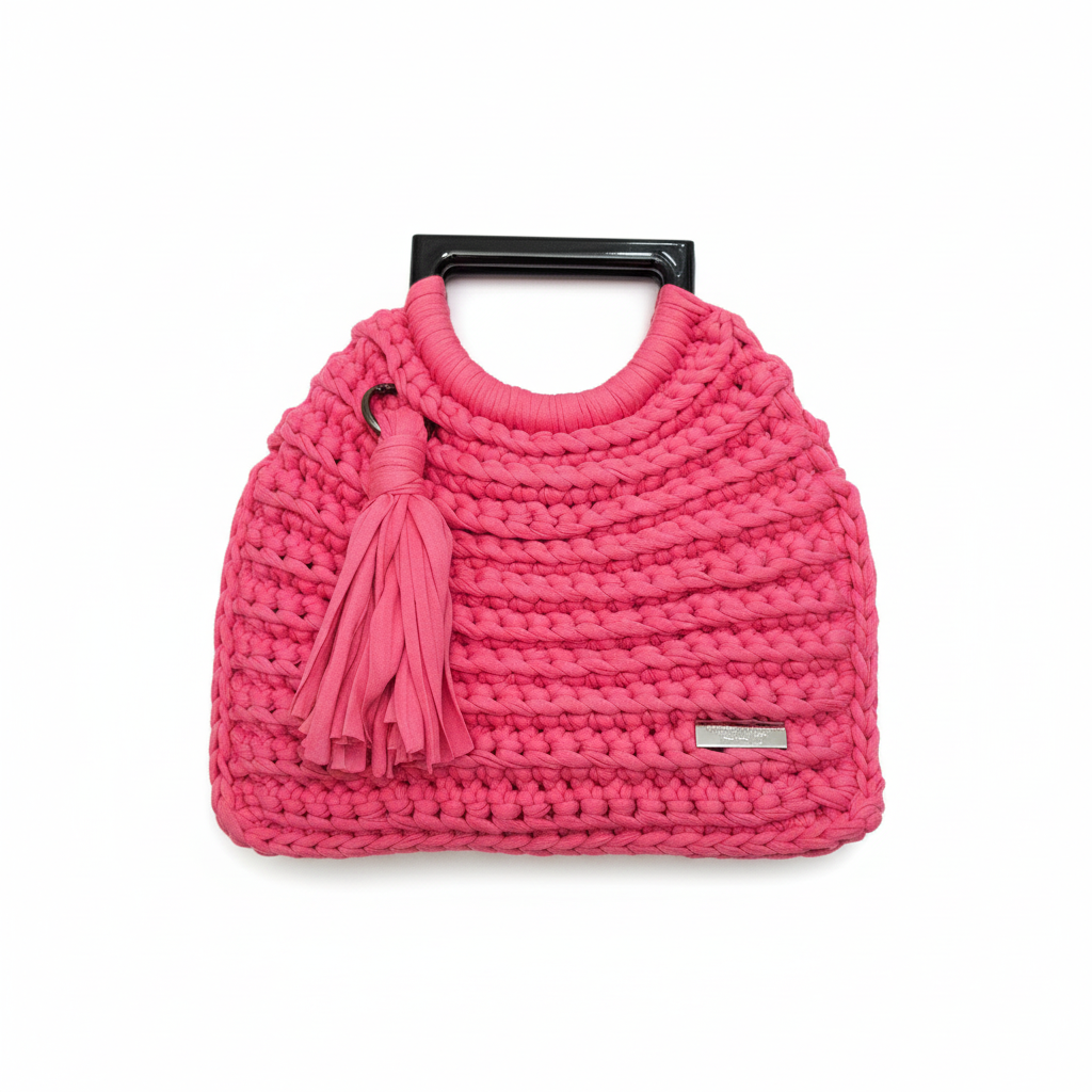 Flamingo Crochet Handbag — Handmade