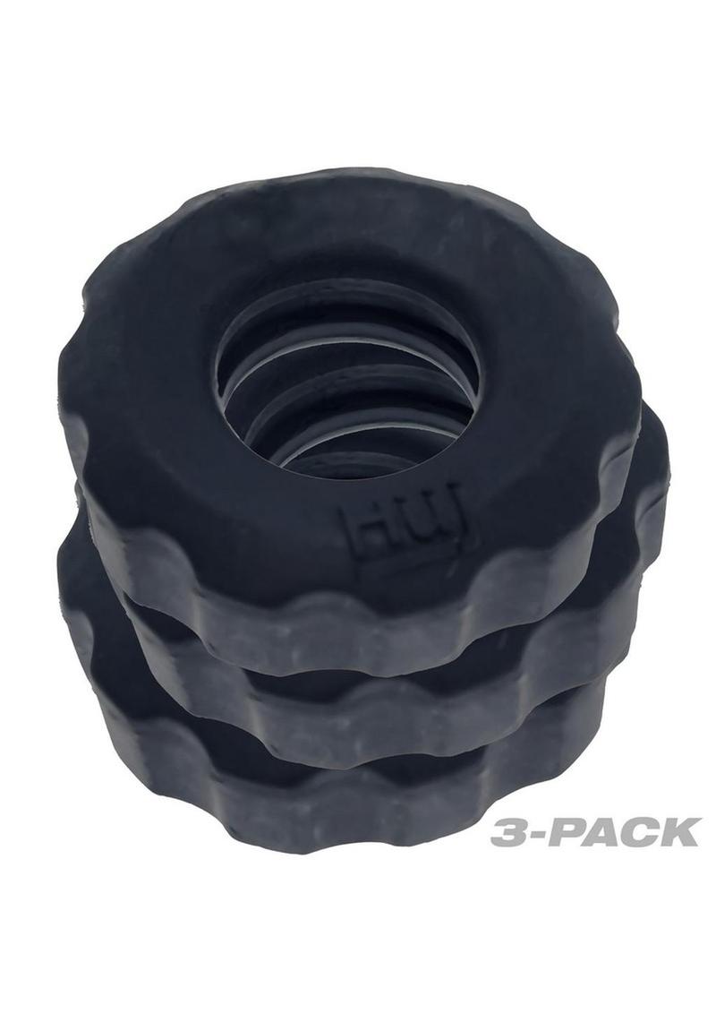 HunkyJunk HUJ Cockrings 3 Pack Flex TPR