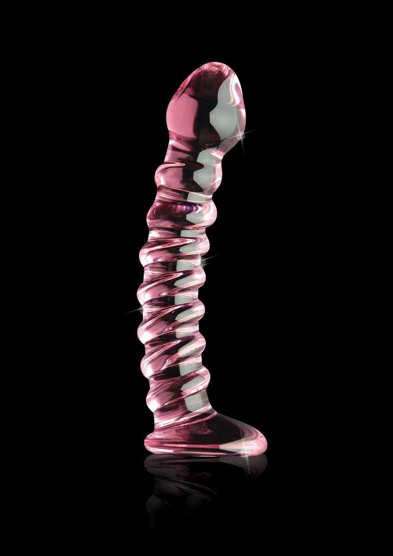 Icicles No. 28 Textured Glass G-Spot Dildo Hand Blown
