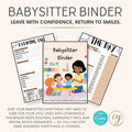 Babysitter Binder | 17-Page Editable Canva Template