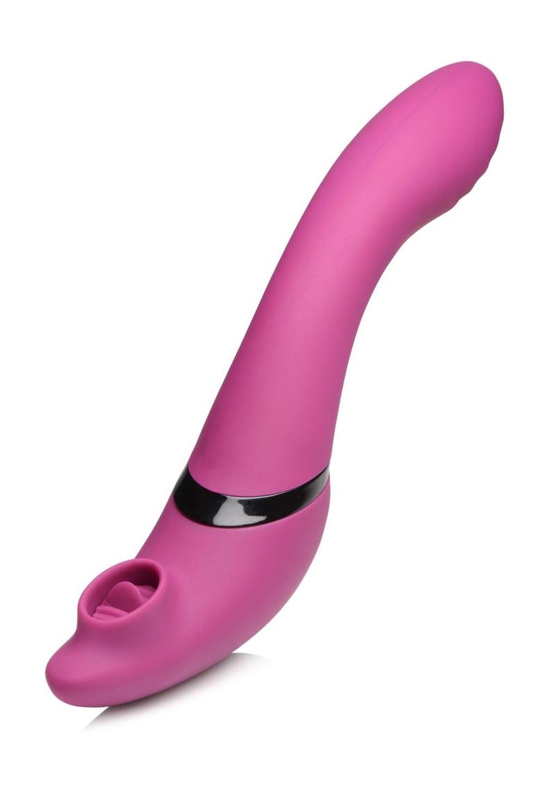 Inmi 7X Swivel Licker 180 Rotating Pink Silicone Clit Licking Vibrator