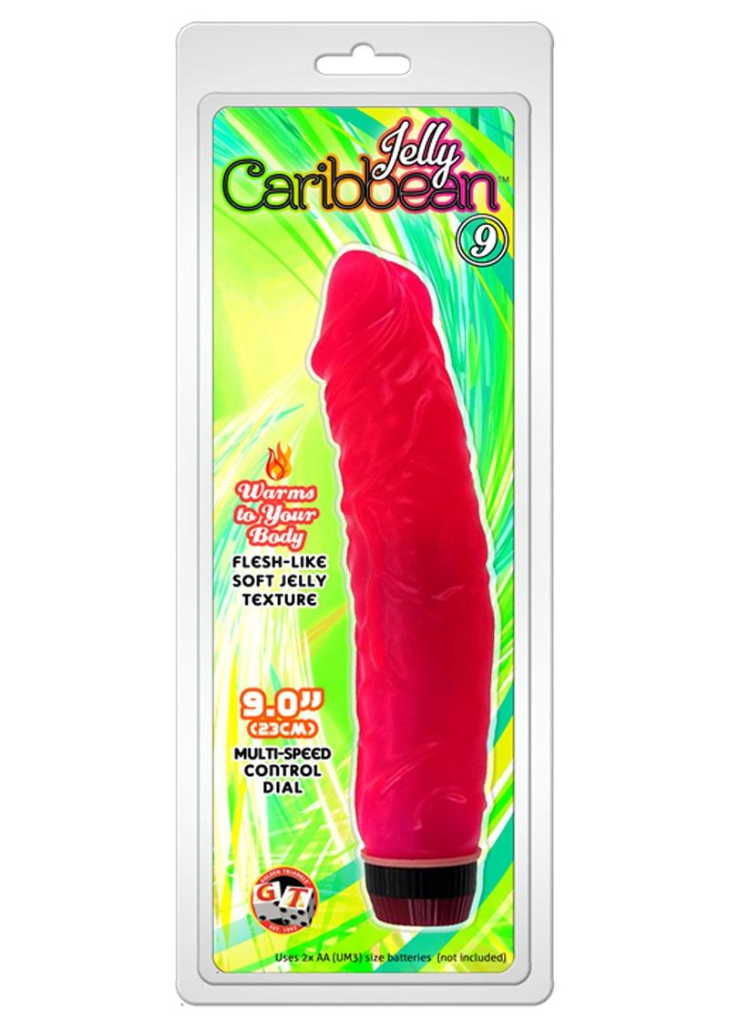 Jelly Caribbean Number 9 Multi-Speed Red Warming Vibrator