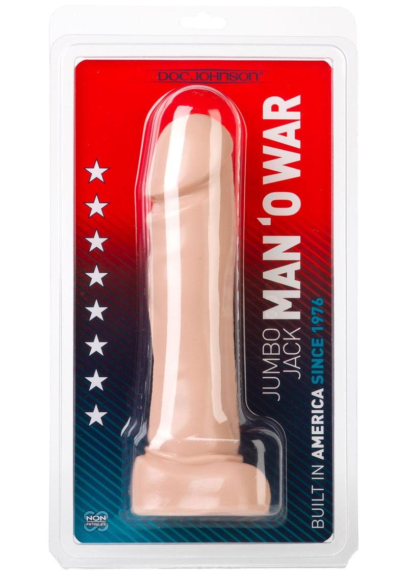Doc Johnson Jumbo Jack Man'O War Dildo  Realistic Design