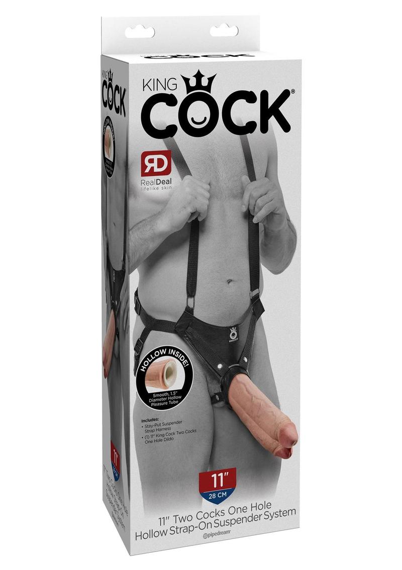 King Cock Two Cocks One Hole Strap-On Suspender System