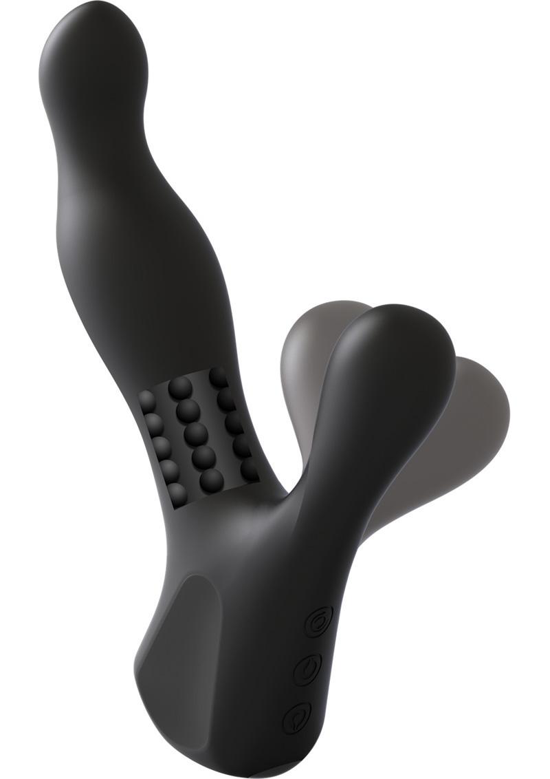 Kink Rim Prostate Massager With Rotating Ridges
