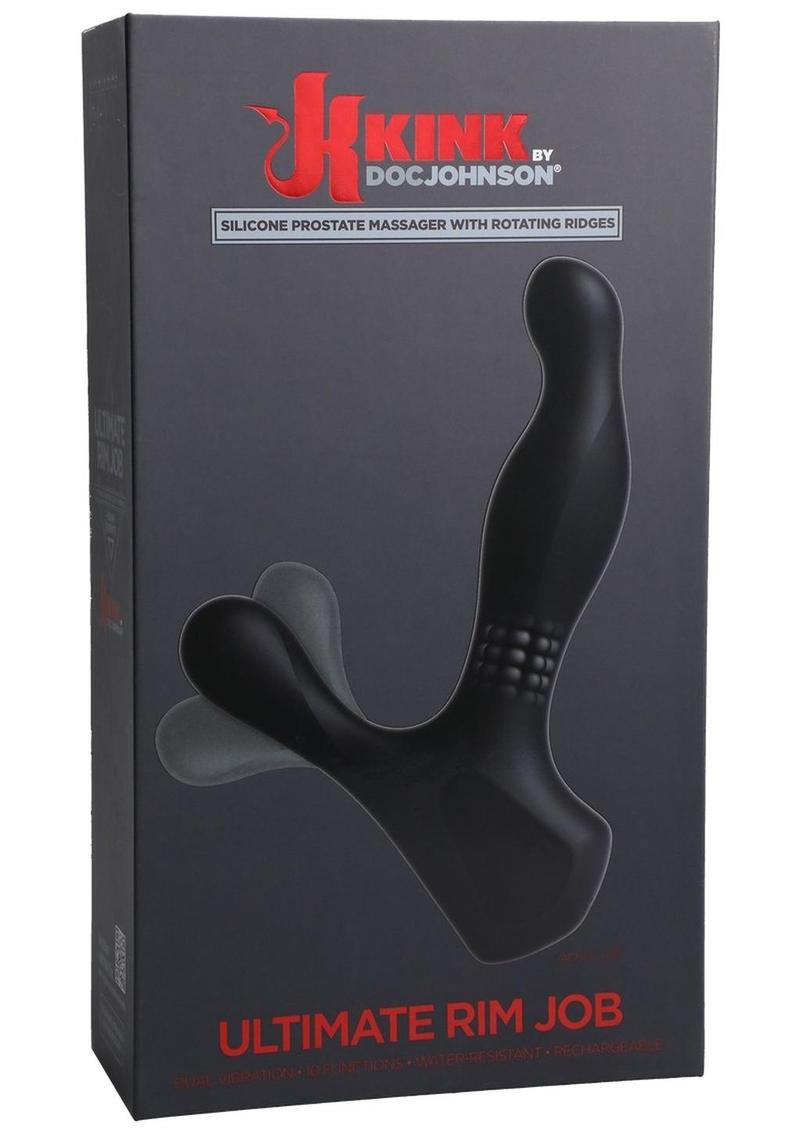 Kink Rim Prostate Massager With Rotating Ridges