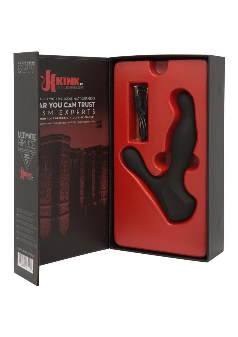 Kink Rim Prostate Massager With Rotating Ridges