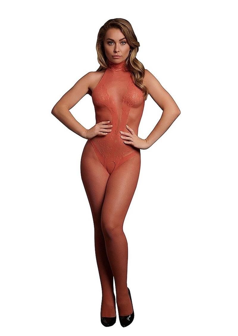 Le Desir Fishnet and Lace Bodystocking