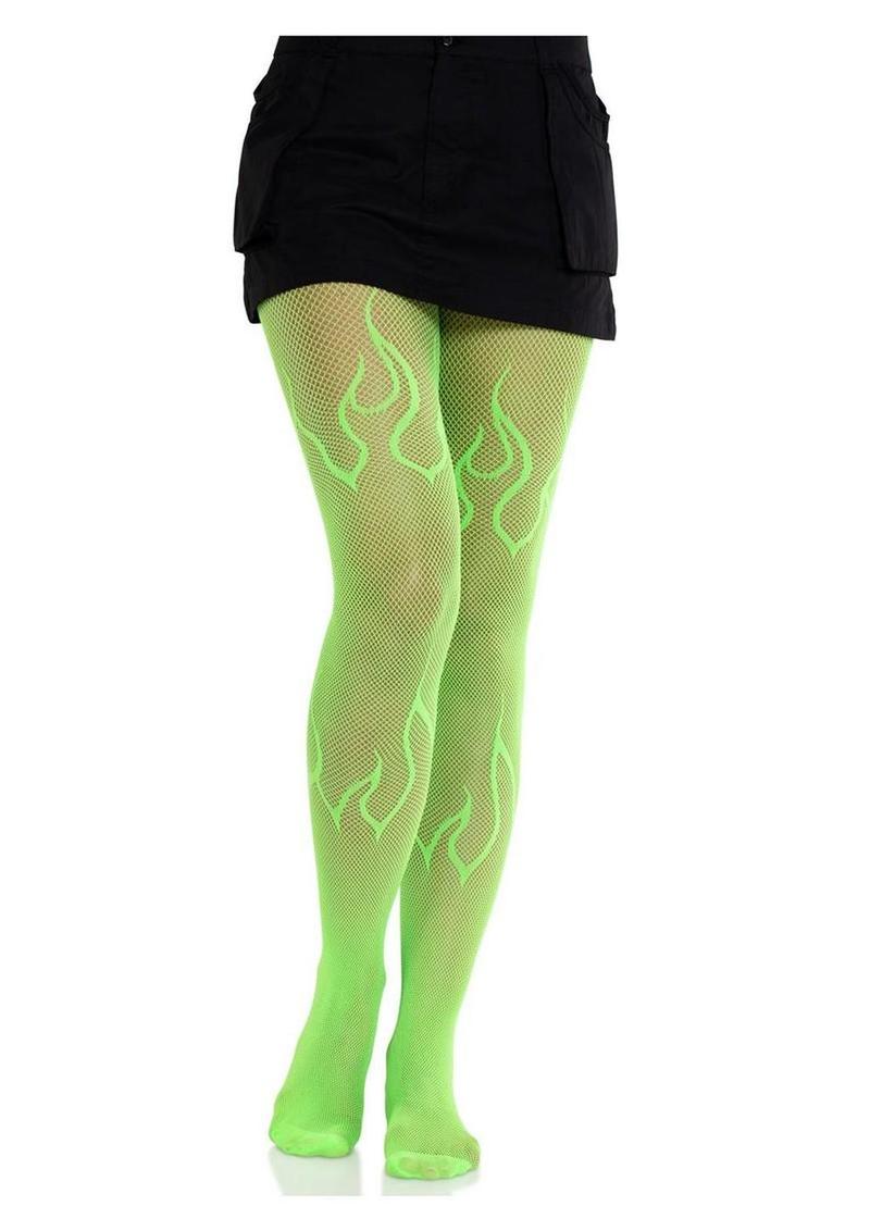Leg Avenue Versatile Flame Net Tights