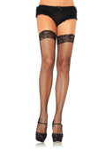 Leg Avenue Stay Up Fishnet Lace Top Thigh High