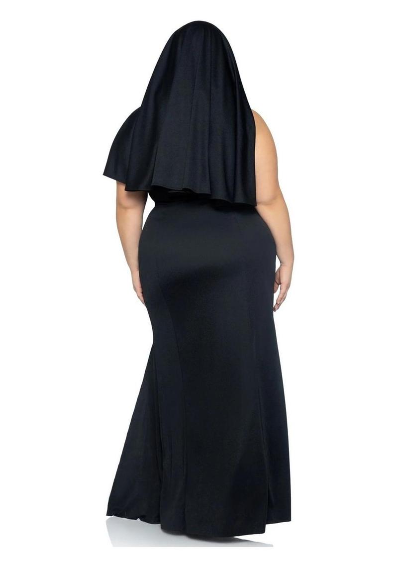 Sultry Sinner Dual Slit Garter Dress