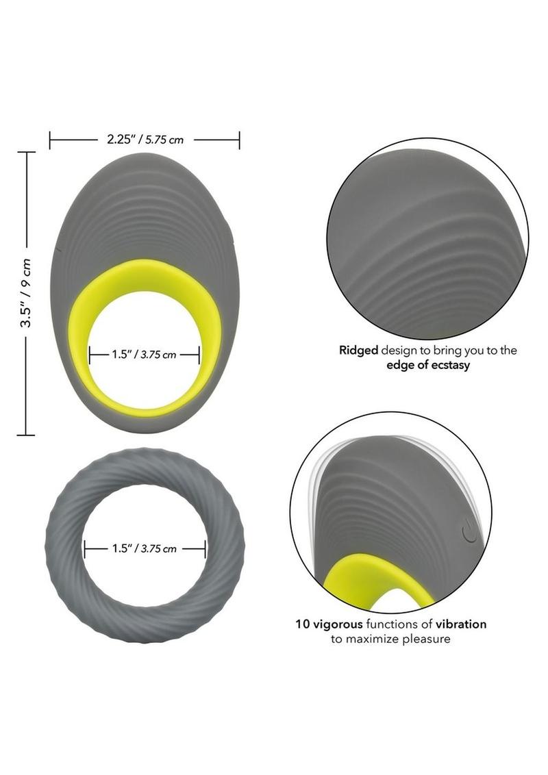 CalExotics Link Up Edge Silicone Vibrating Cock Ring