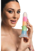 LolliCock Glow In  The Dark Rainbow Silicone Dildo