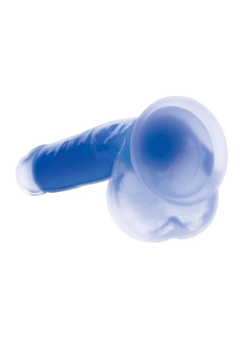 LolliCock Glow Dual-Density Silicone Glow-in-the-Dark Dildo with Balls