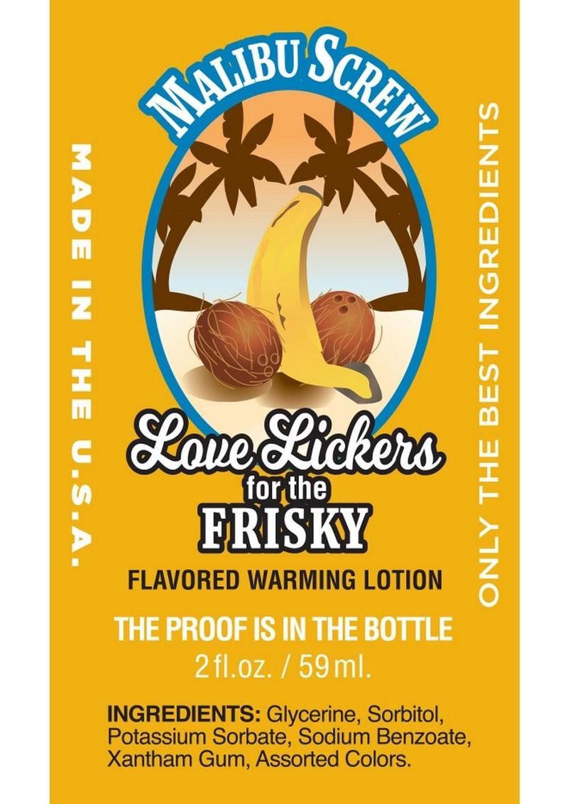 Love Lickers Malibu Screw Warming Massage Lotion
