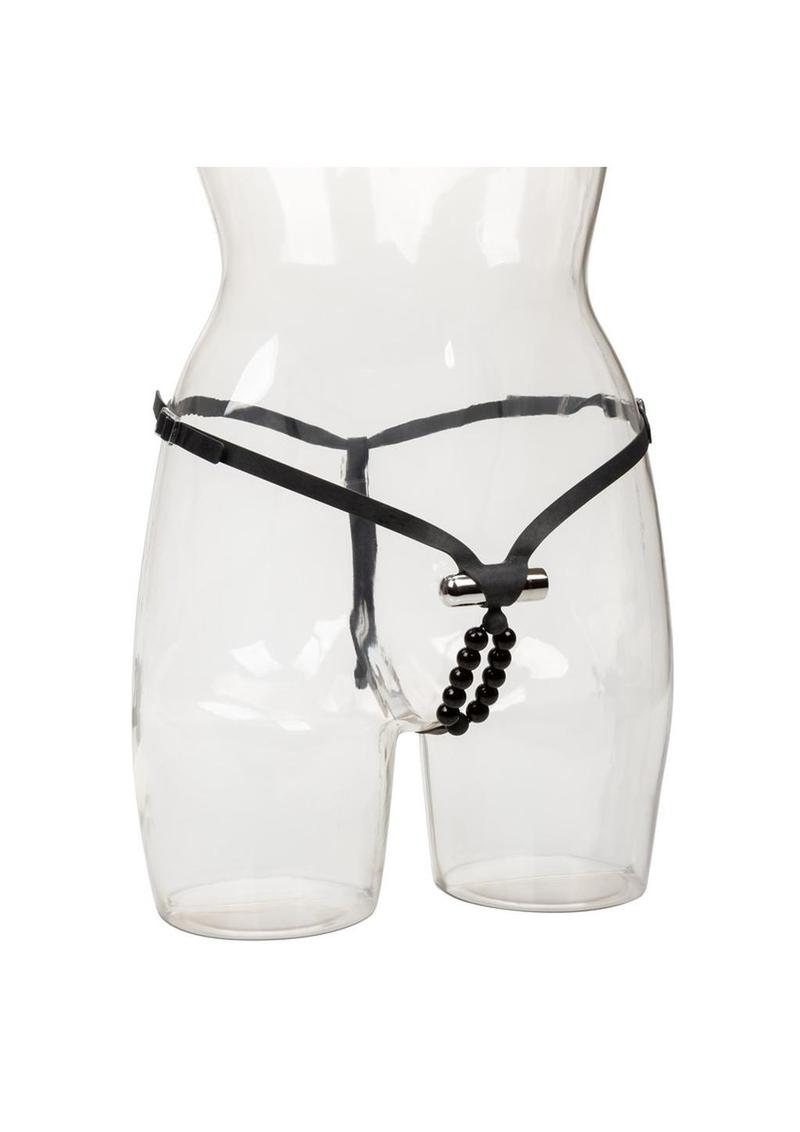 CalExotics Lover's Thong Panty Vibe With Pleasure Beads