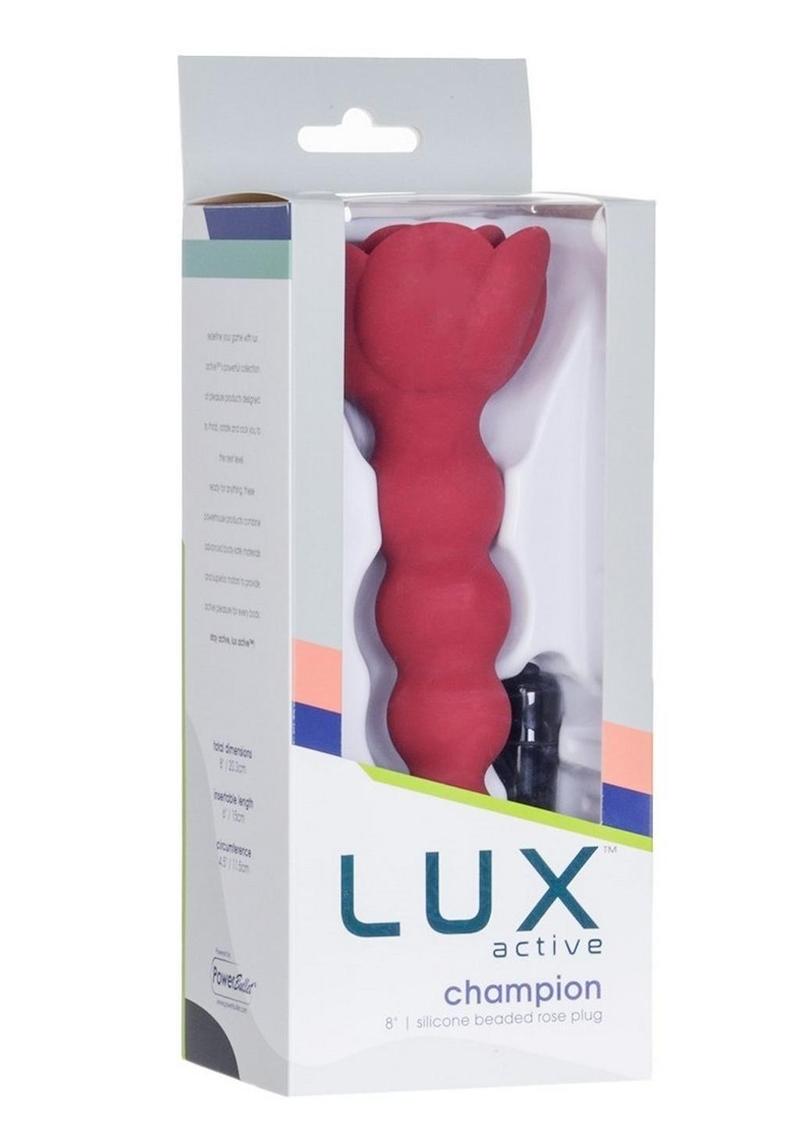 Lux Active Champion Rose Silicone Beaded Anal Probe