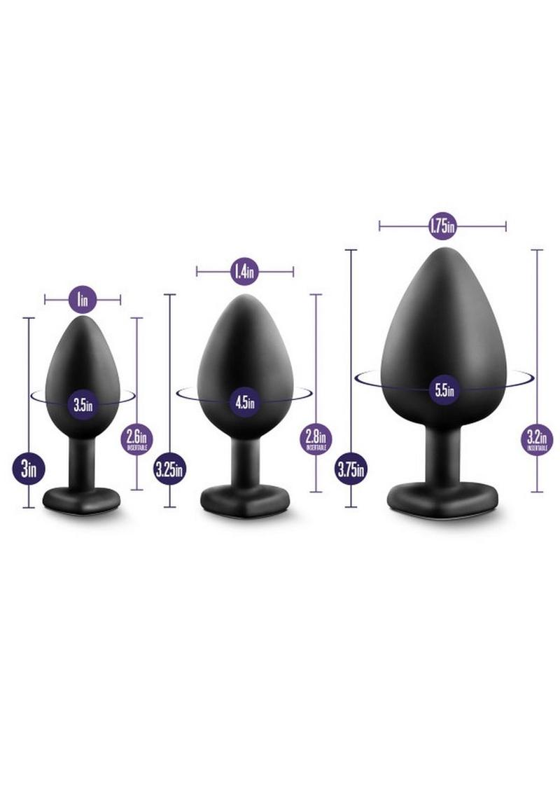 Luxe Bling Butt Plugs Silicone Training Kit
