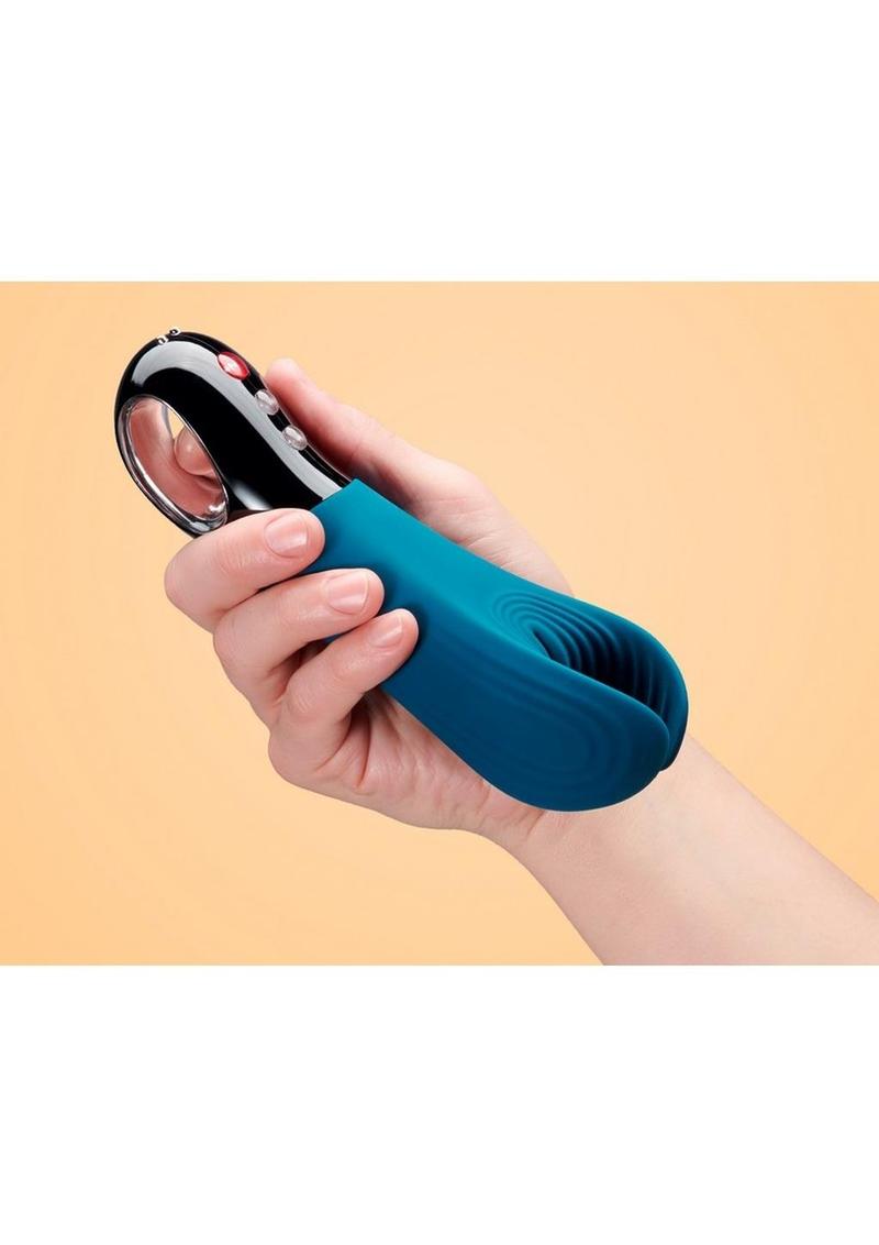 Fun Factory Manta Deep Sea Blue Silicone Vibrating Stroker