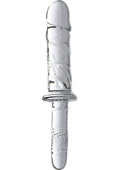 Master Series Brutus Glass Dildo Thruster for Intense Pleasure