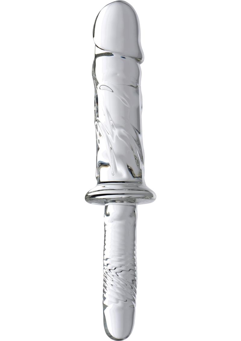 Master Series Brutus Glass Dildo Thruster for Intense Pleasure