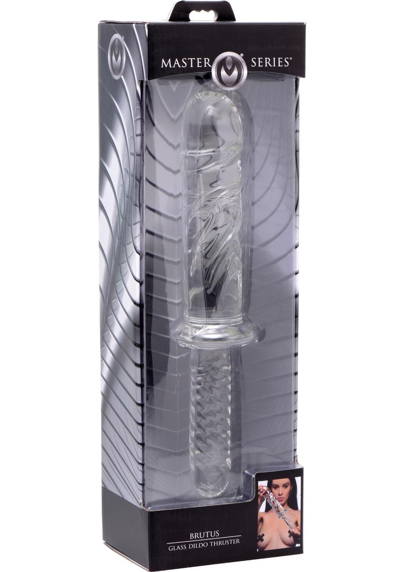 Master Series Brutus Glass Dildo Thruster for Intense Pleasure