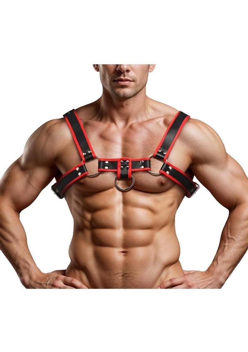 Master Series Bulldog Harness Blue Leather
