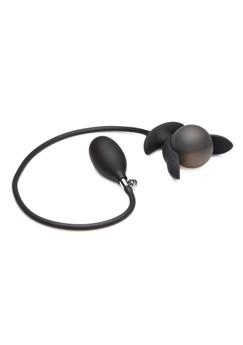 Master Series Dark Pearl Inflatable Vibrating Butt Plug