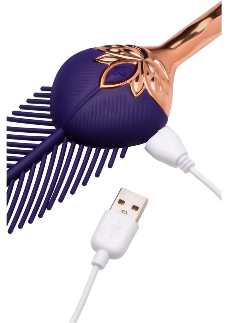 Master Series The Tickler Vibrating Silicone Feather Tickler