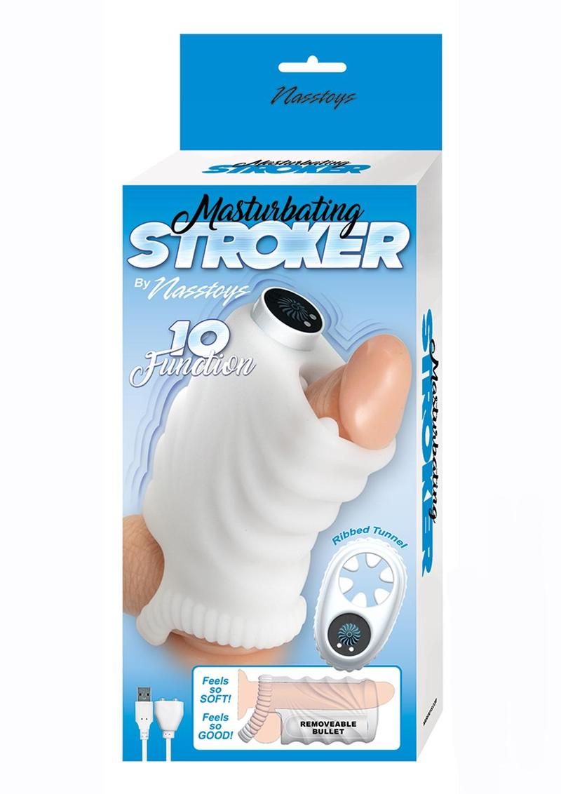Masturbating Stroker 10 Function Silicone Rechargeable Stroker